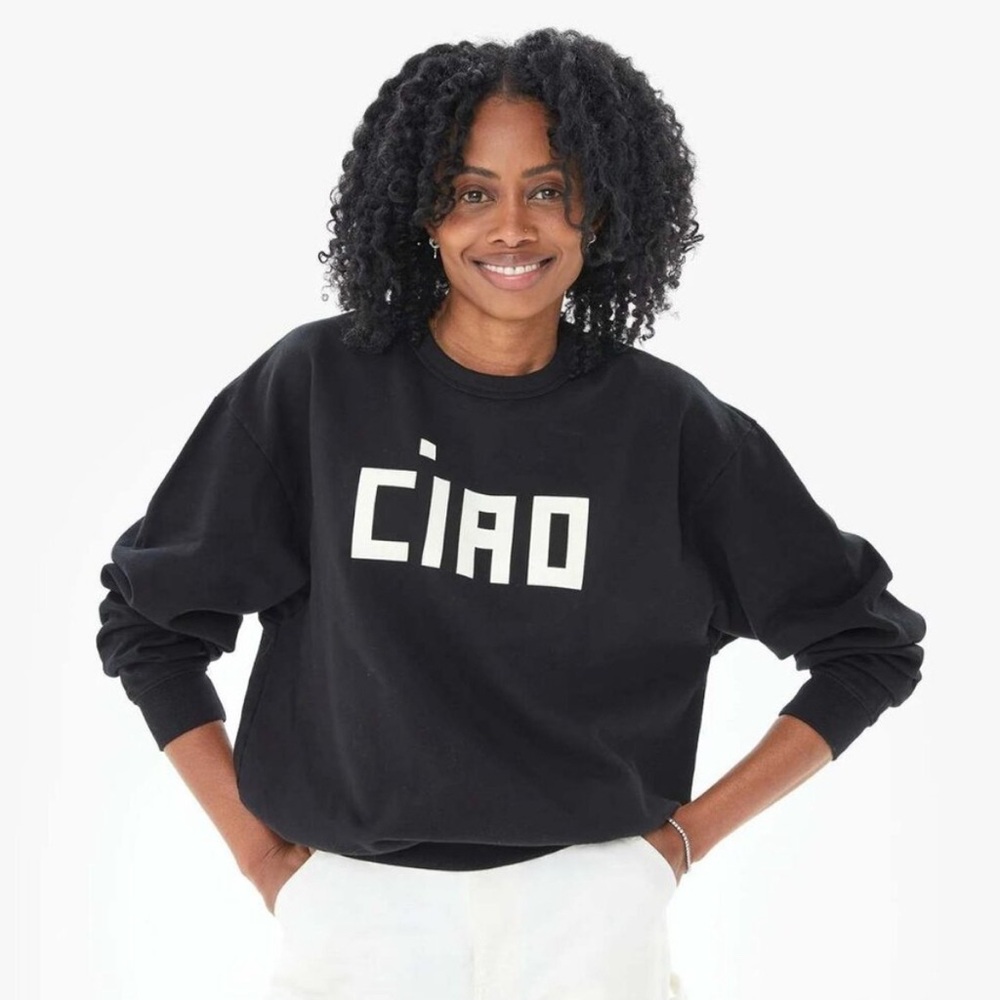 Clare V. Oversized Sweatshirt Black Ciao